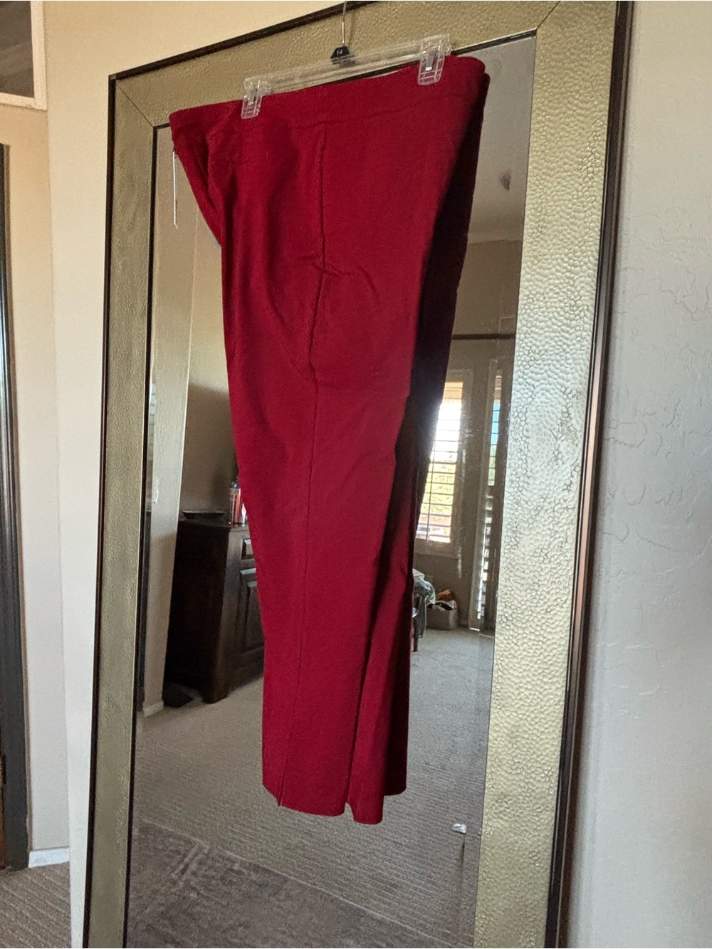 Chico's Deep Red Straight-Leg Pants